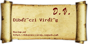 Dibáczi Virág névjegykártya